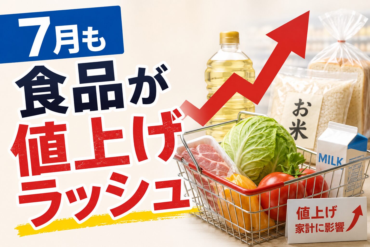 7月も食品「値上げラッシュ」2566品目ー中東発のコスト高が食卓を再び直撃