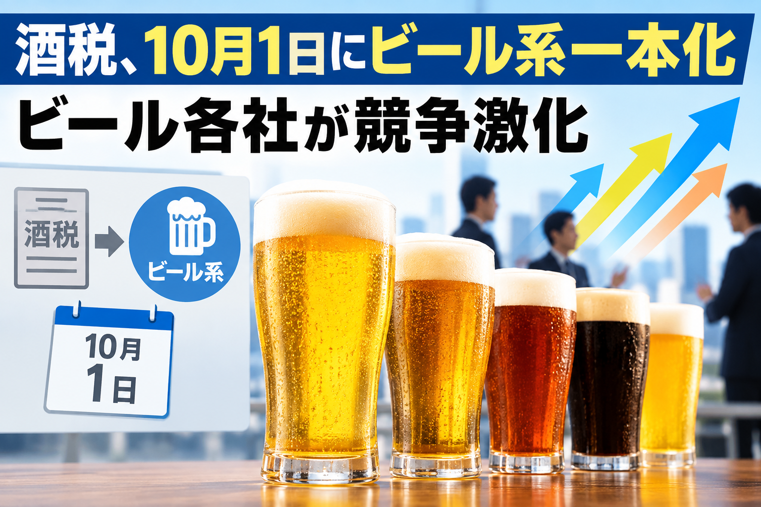 酒税、10月1日にビール系一本化 ビール各社が競争激化