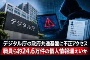 デジタル庁の政府共通基盤に不正アクセス　職員ら約24.6万件の個人情報漏えいか