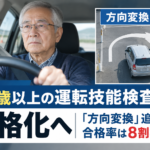 75歳以上の運転技能検査、厳格化へ　「方向変換」追加で合格率は8割程度に