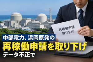 中部電力、浜岡原発の再稼働申請を取り下げ データ不正で