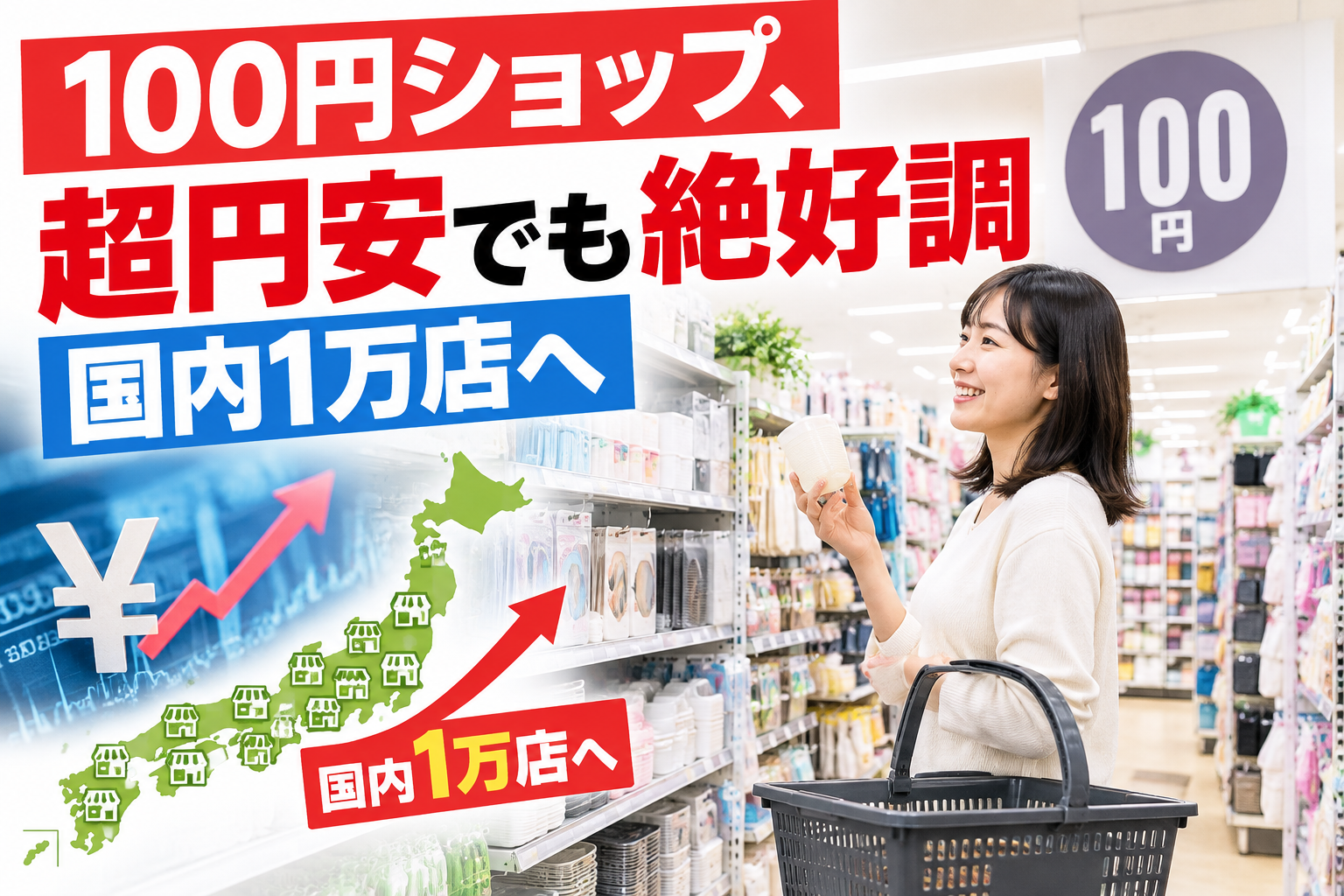 100円ショップ、超円安でも絶好調 国内1万店へ