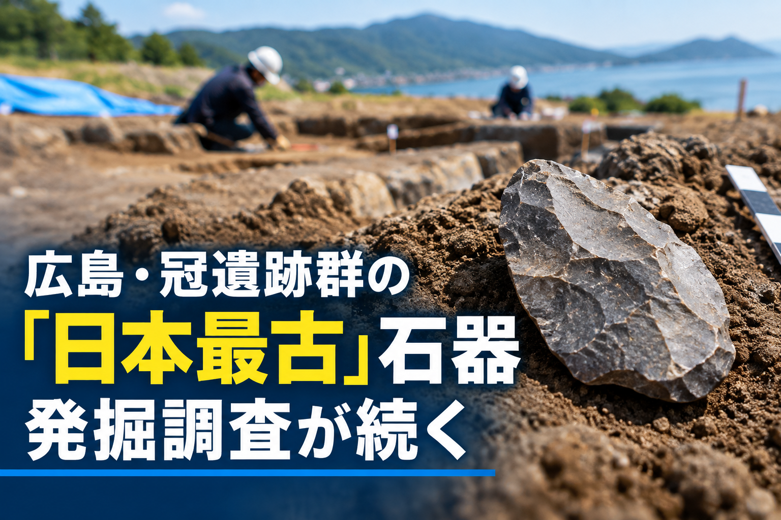 広島・冠遺跡群の「日本最古」石器 発掘調査が続く
