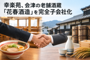 幸楽苑、会津の老舗酒蔵「花春酒造」を完全子会社化