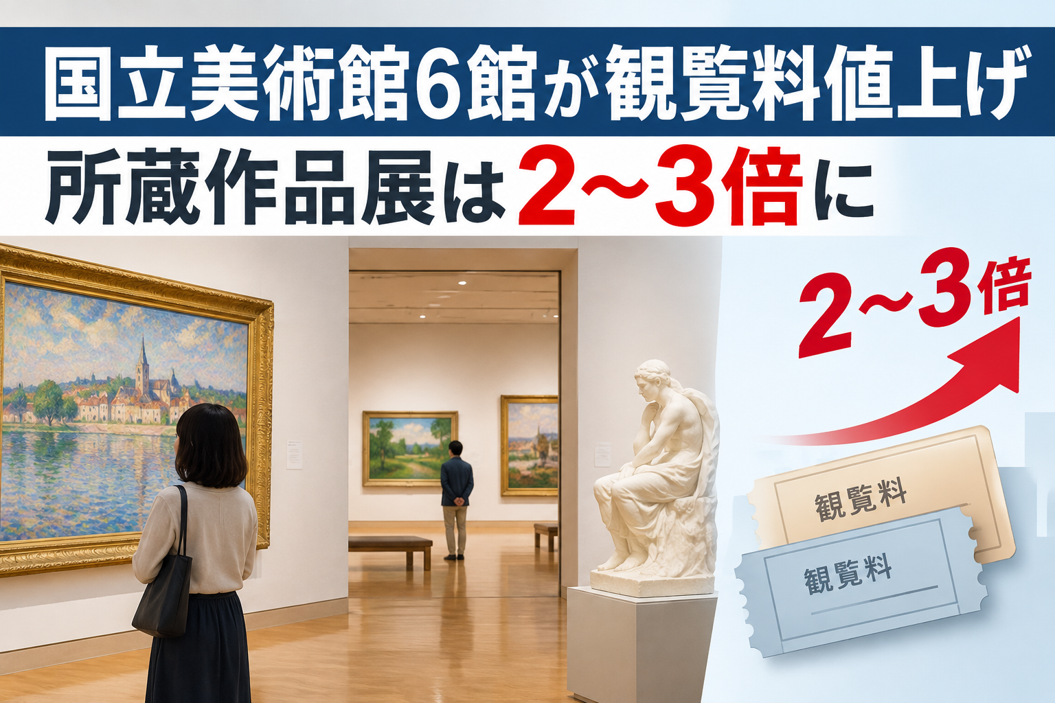国立美術館6館が観覧料値上げ 所蔵作品展は2〜3倍に