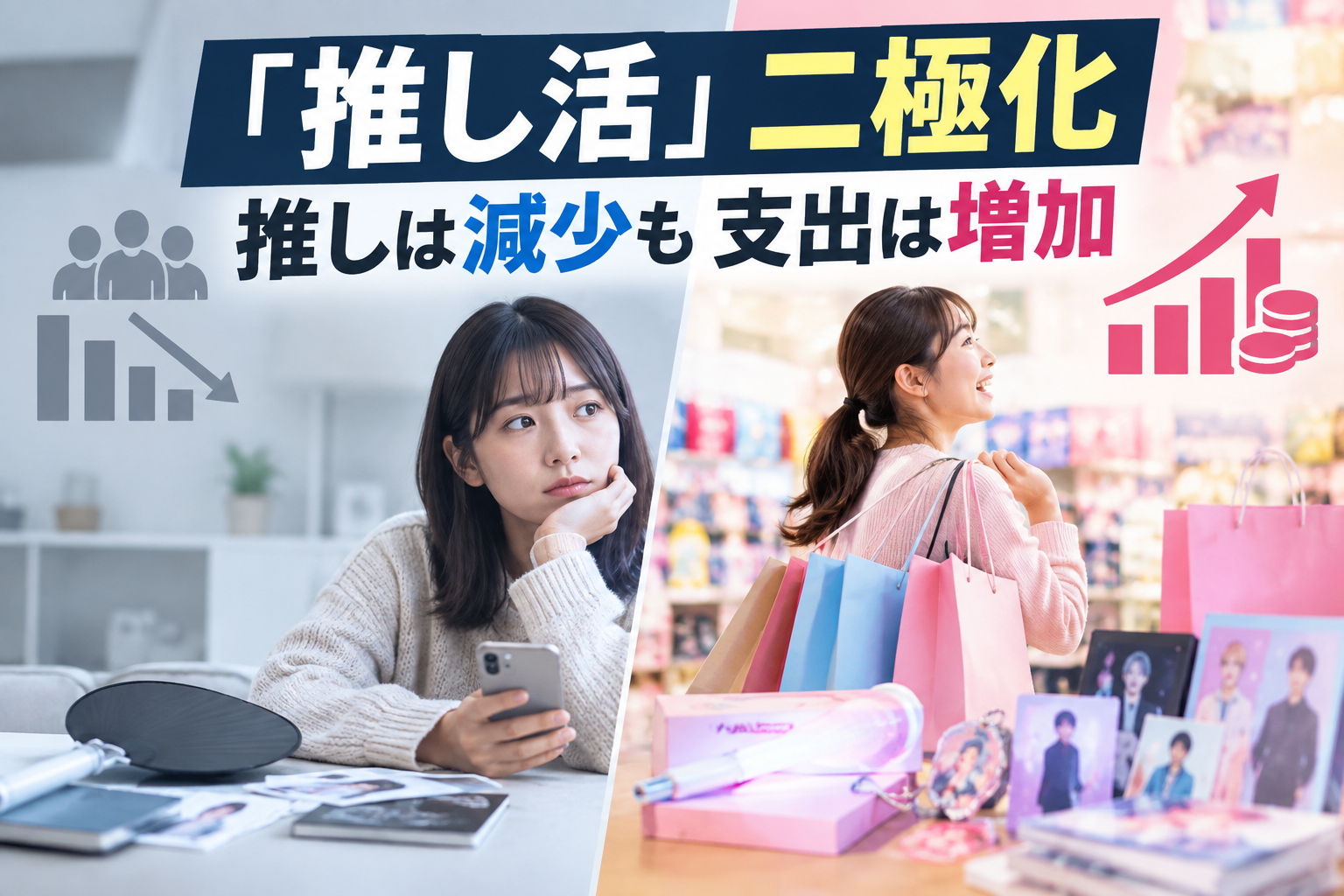 「推し活」二極化 推しは減少も支出は増加