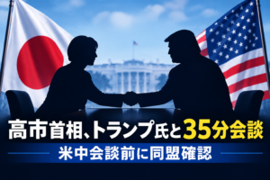 高市首相、トランプ氏と35分会談 米中会談前に同盟確認