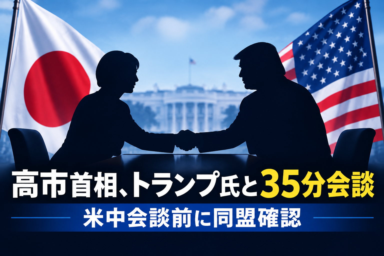 高市首相、トランプ氏と35分会談 米中会談前に同盟確認