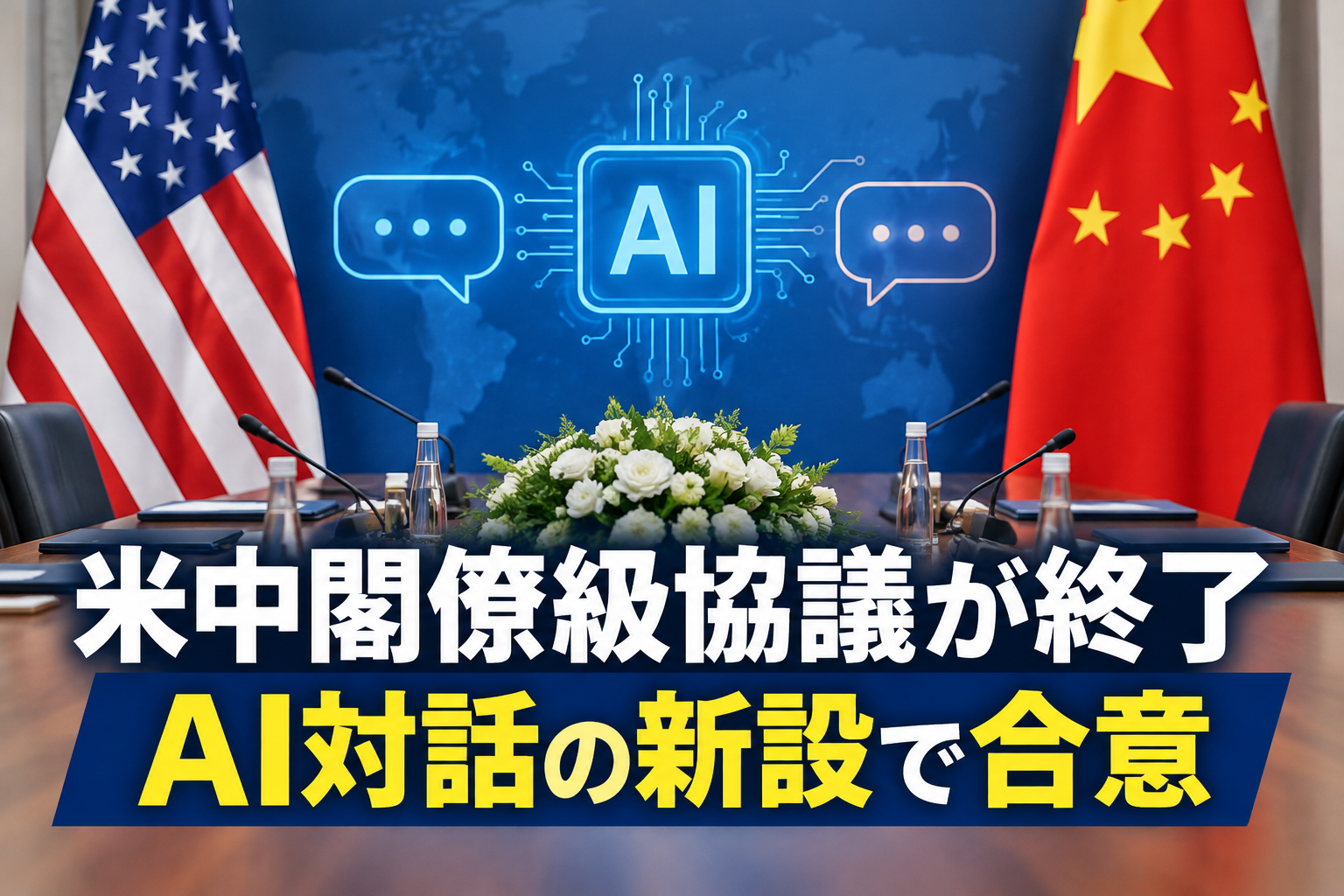 米中閣僚級協議、AI対話の新設で合意
