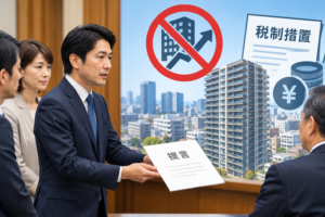 マンション投機の抑制を 自民が首相に提言、税制措置も