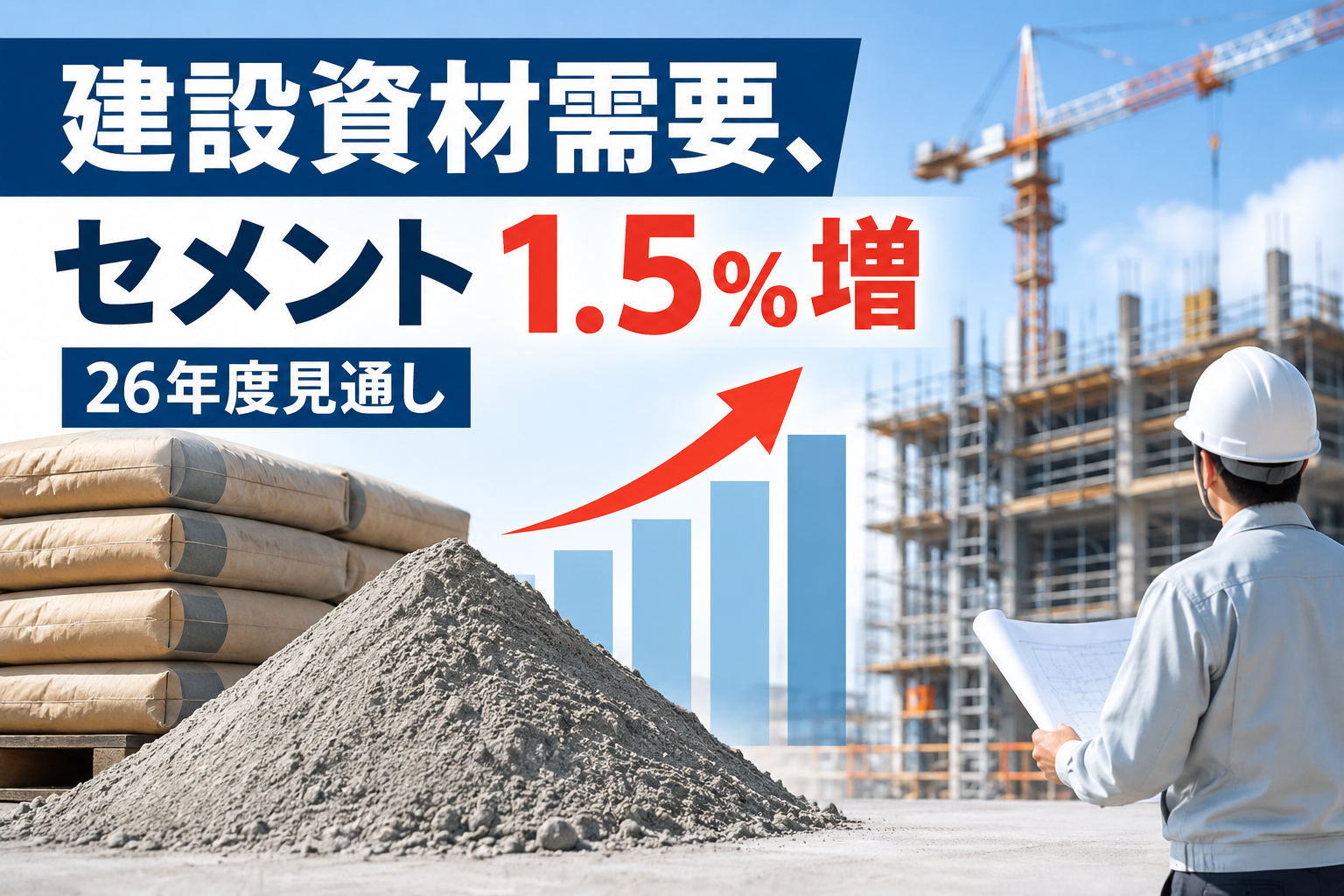 建設資材需要、セメント1.5%増 26年度見通し