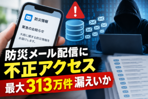 防災メール配信に不正アクセス 最大313万件漏えいか