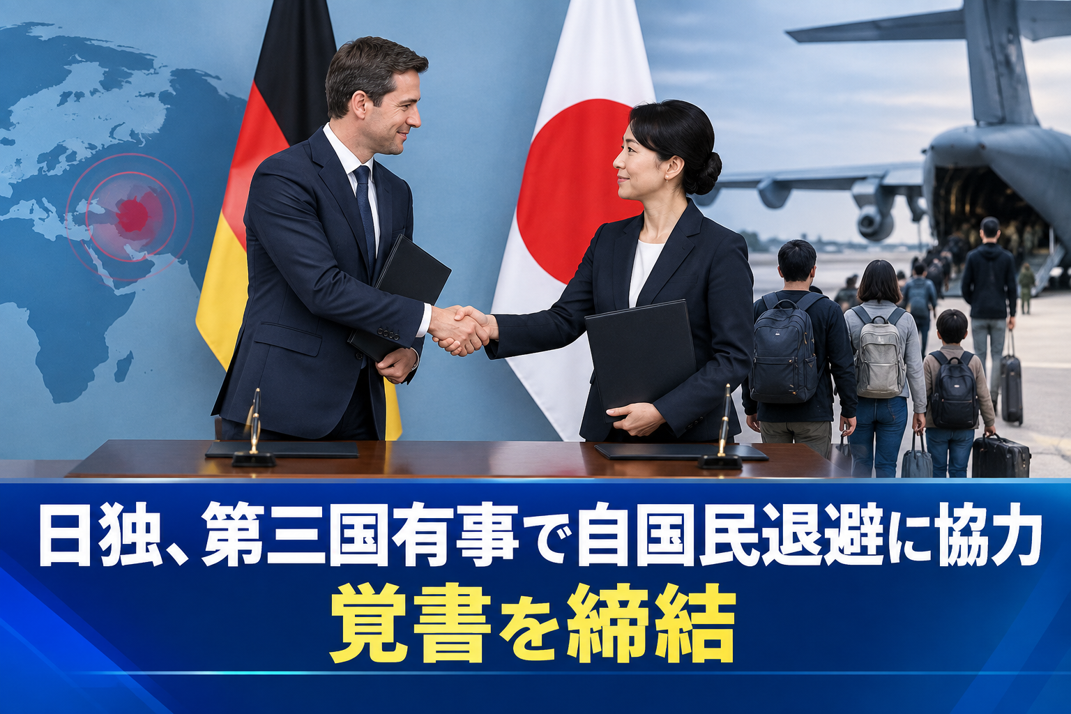日独、第三国有事で自国民退避に協力 覚書を締結