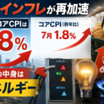 国内インフレが再加速　7月のコアCPIは1.8%、加速の中身はエネルギー