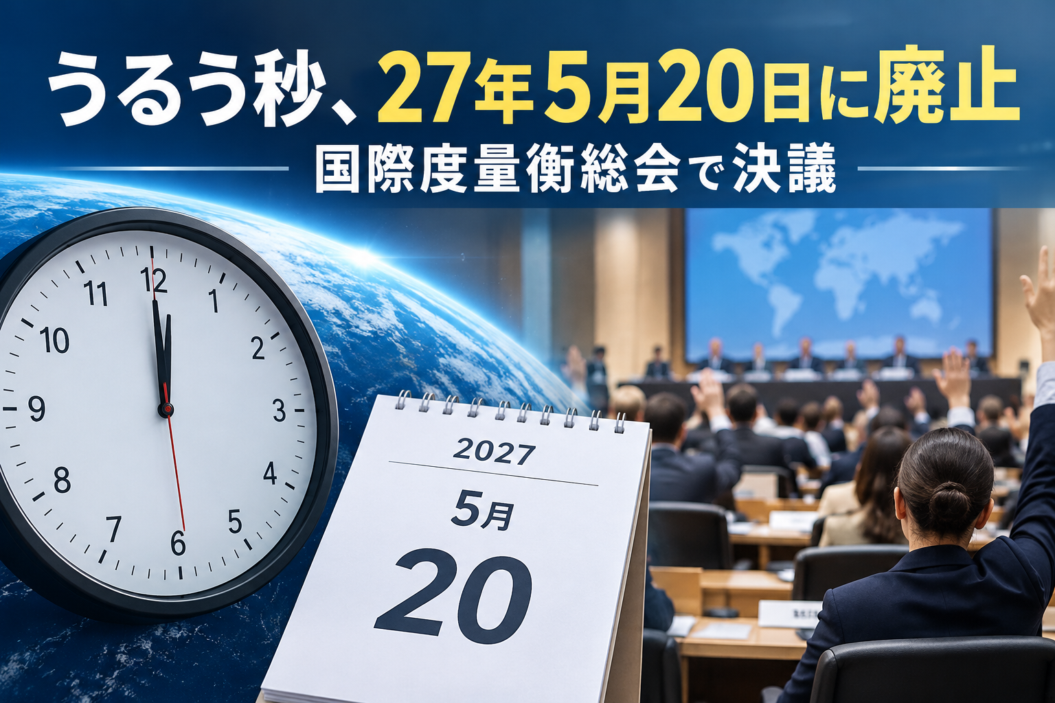 うるう秒、27年5月20日に廃止 国際度量衡総会で決議