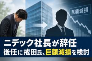ニデック社長が辞任 後任に戒田氏、巨額減損を検討