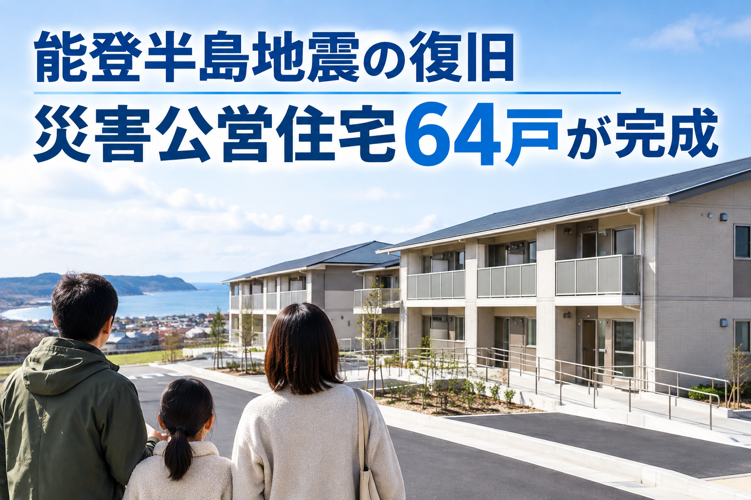 能登半島地震の復旧 災害公営住宅64戸が完成