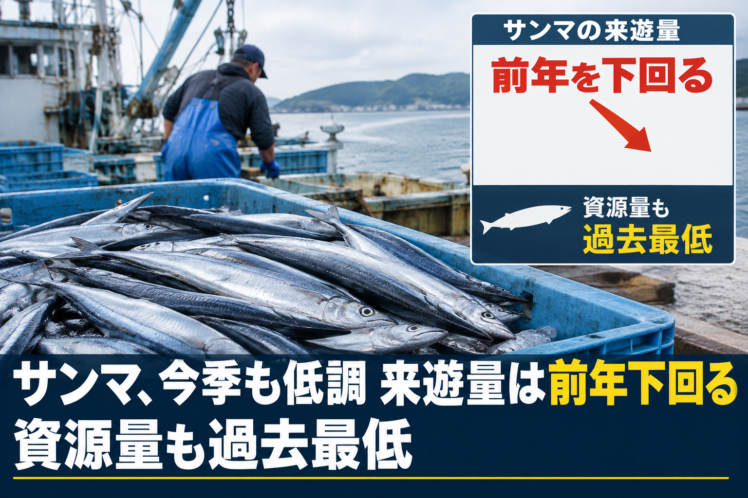 サンマ、今季も低調 来遊量は前年下回り資源も過去最低