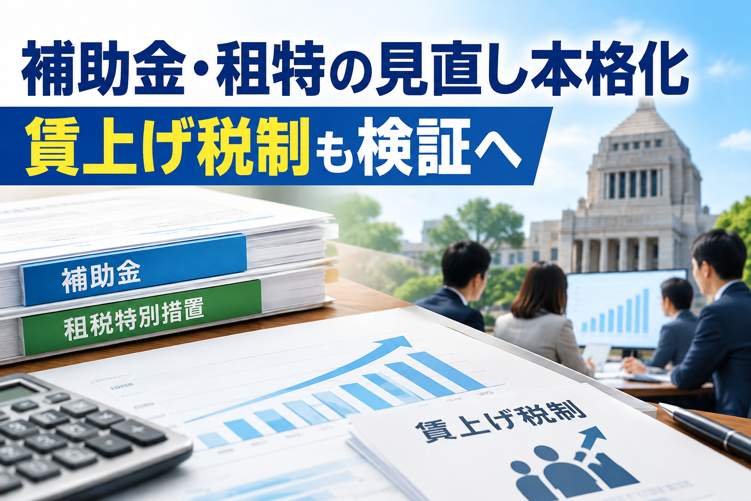 補助金・租特の見直し本格化 賃上げ税制も検証へ