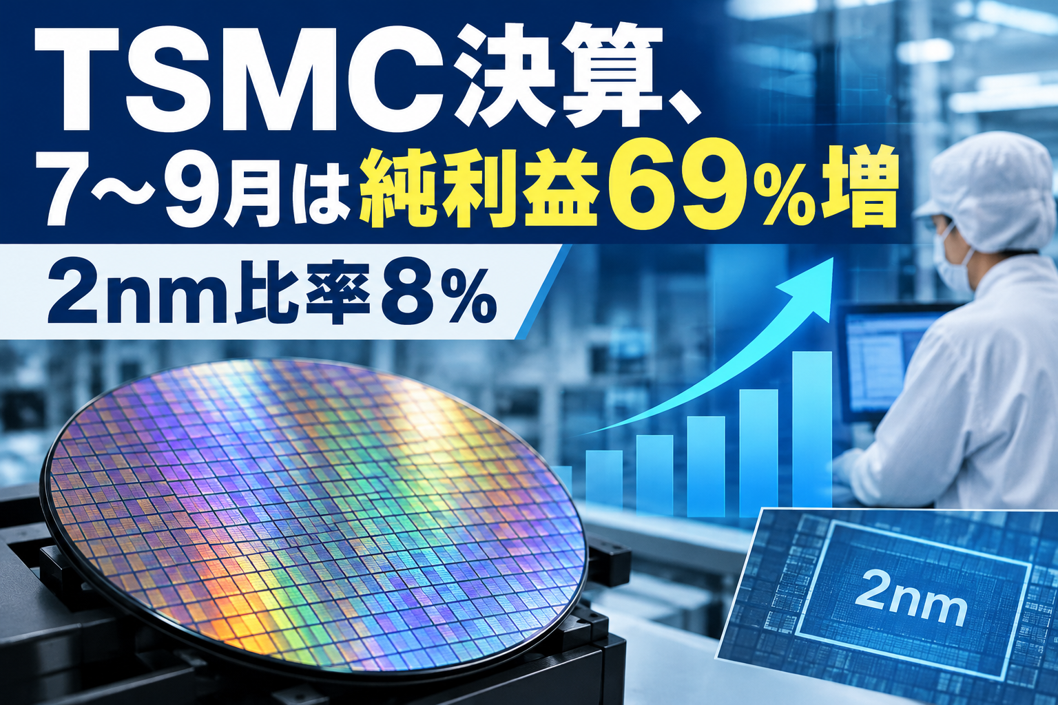 TSMC決算、7〜9月は純利益69%増 2nm比率8%