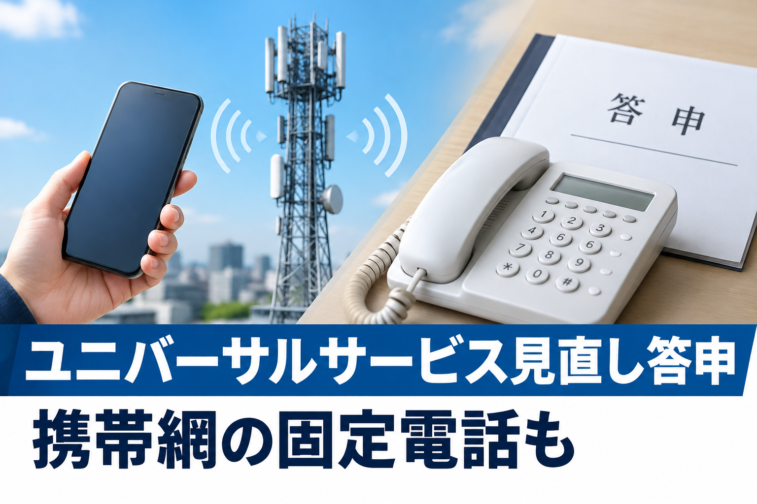 ユニバーサルサービス見直し答申 携帯網の固定電話も
