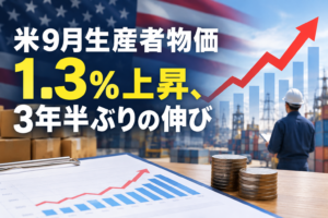 米9月生産者物価1.3%上昇、3年半ぶりの伸び